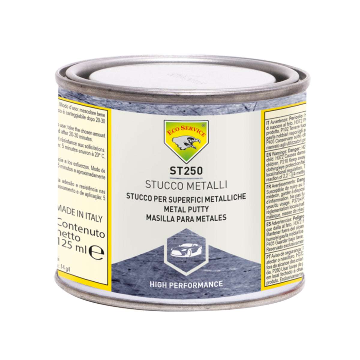 Stucco per Metalli 125ml per riparare lamiere. alluminio e superfici zincate