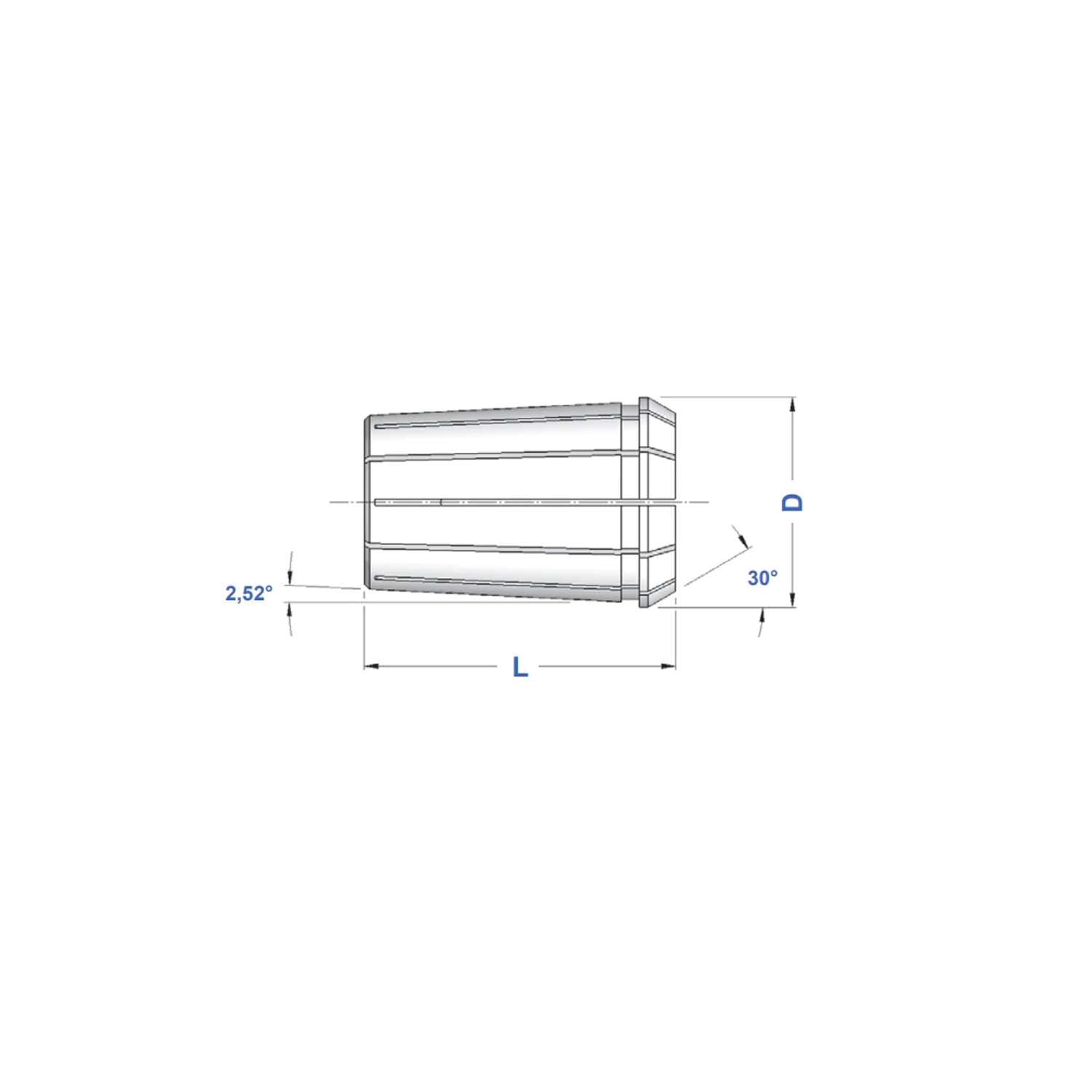 Pinza EOC 32 DIN 6388 ISO 10897 - Gait 0770 (467E) (3,0-32,0)