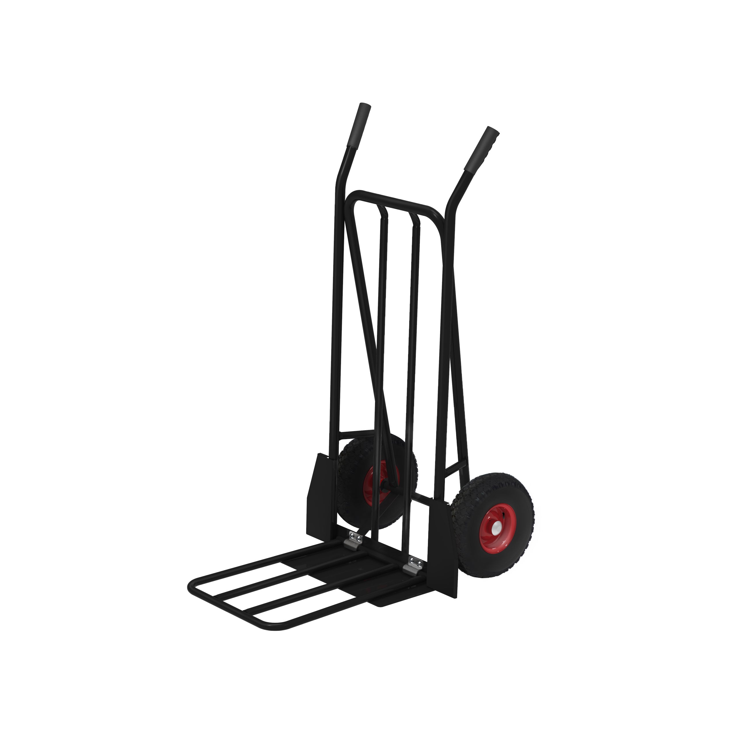 Carrello porta bagagli pieghevole nero - 780 x 555 x 1110 - Kongamek - KM104PF-S