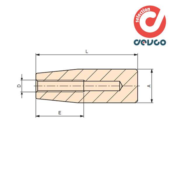 Manopola cilindrica mc/28x85 m10 - Gamm - 6136035