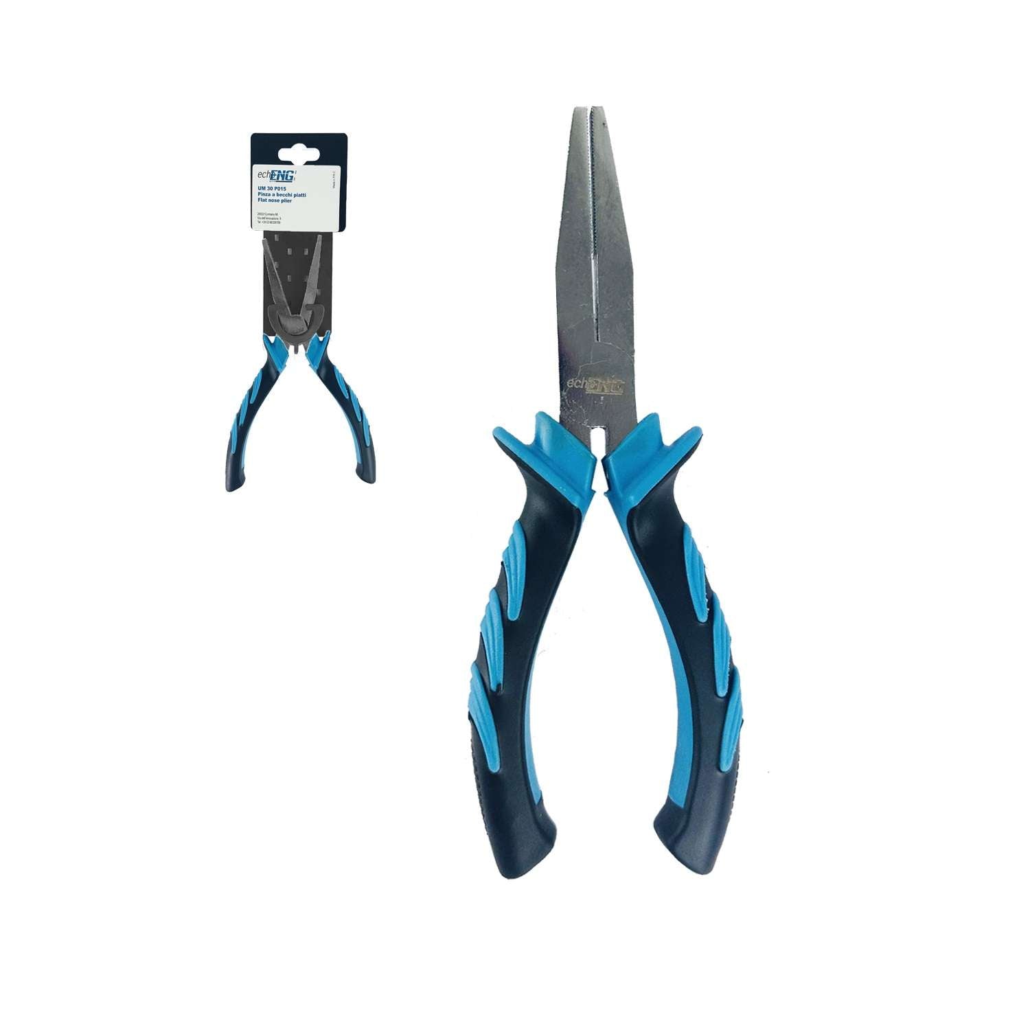 Pinza a becchi piatti Cr-V manico ergonomico antiscivolo mm 150 - UM 30 P015