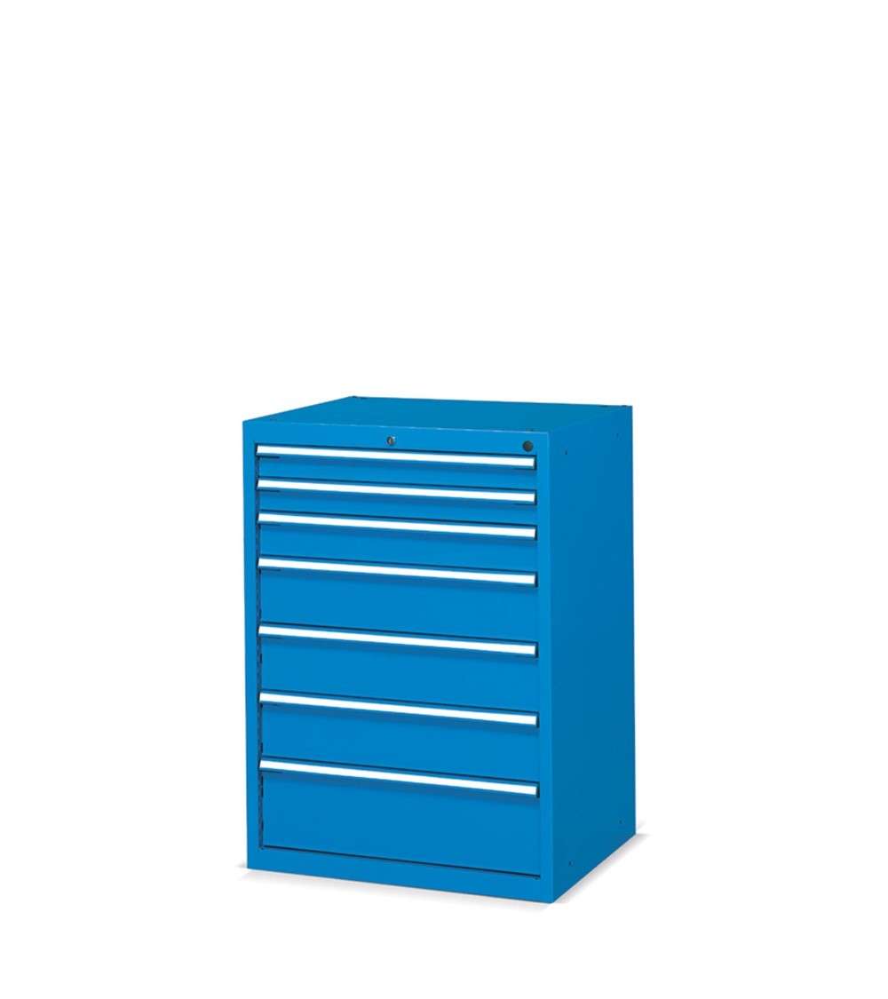 Armadio con 7 cassetti per officina industriale 717 X 600 X 1000 H - estrazione totale - FAMI FDF10905404 - Blu