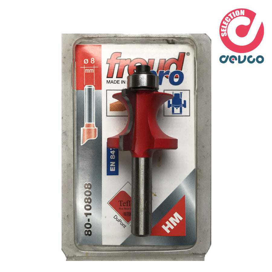 Fresa 2 taglienti per legno diametro 8  Freud - 80-10808