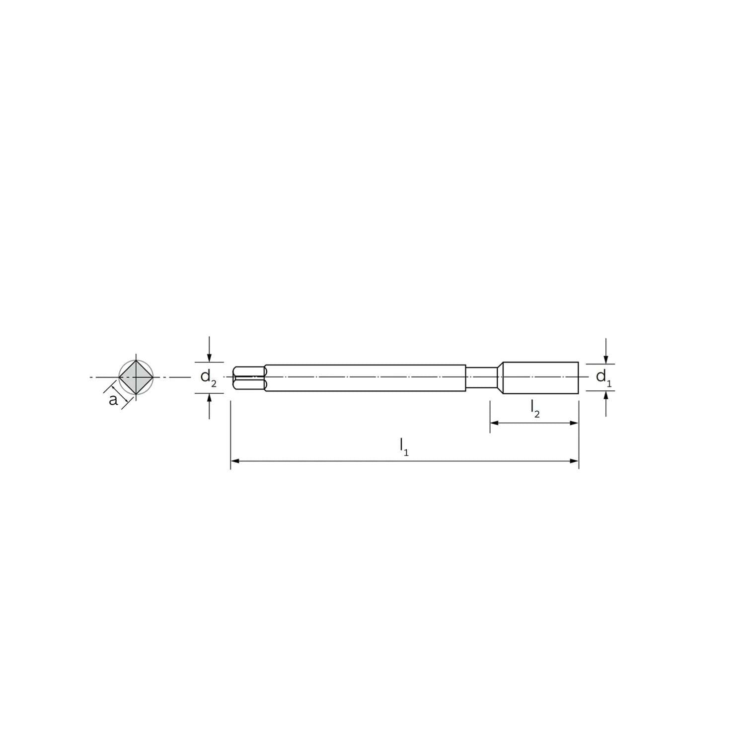 Maschio a macchina HD specifica per acciai / ghisa / alsi DIN 376 24 - ILIX