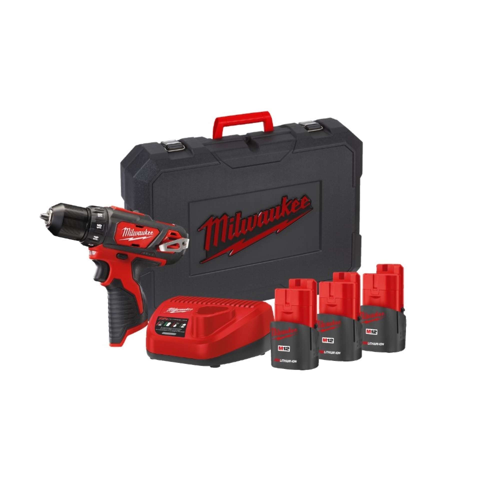 Trapano avvitatore compatto M12 con 3 batterie 1.5Ah - Milwaukee 4933459044