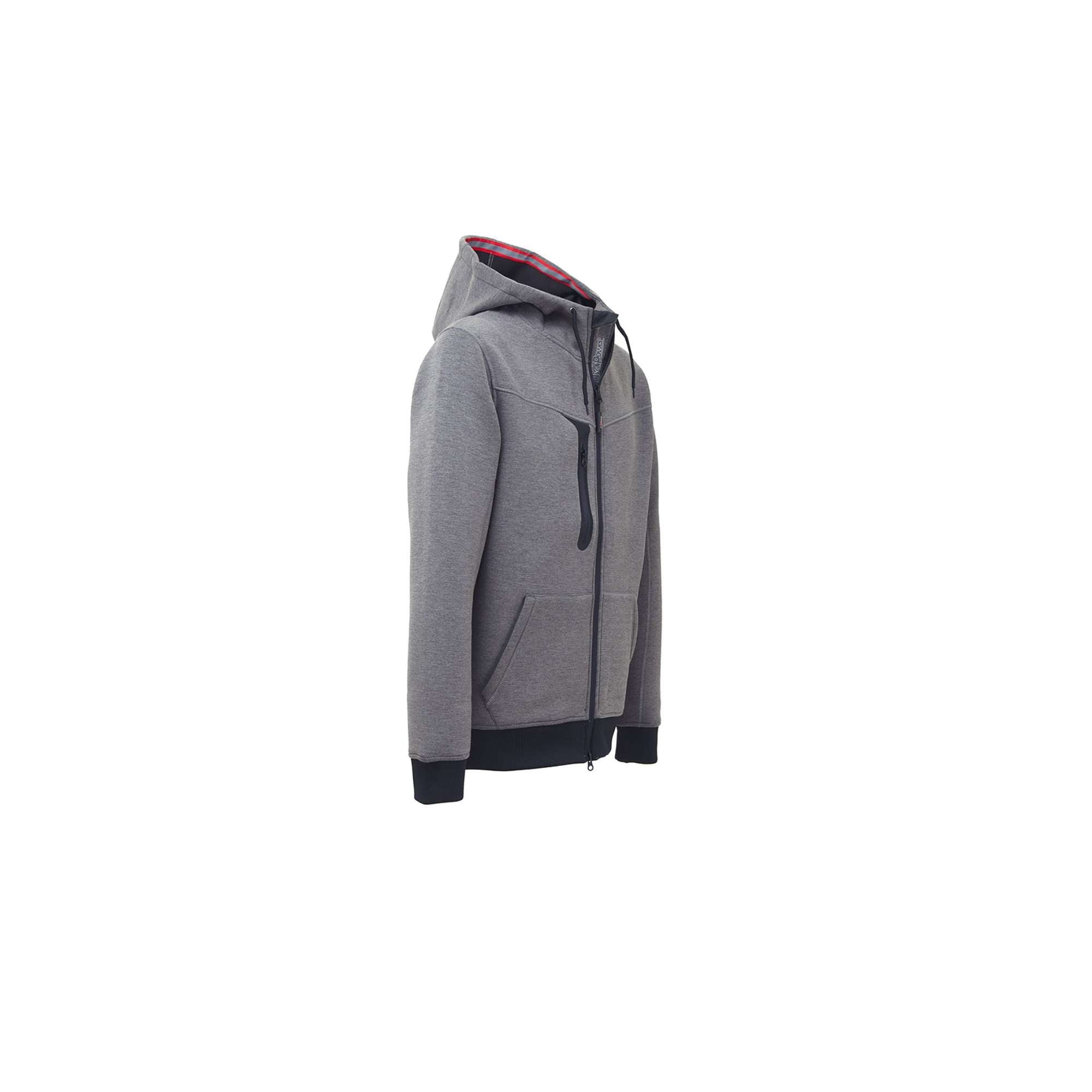 Felpa full-zip grey meteorite U-Power PE119GM