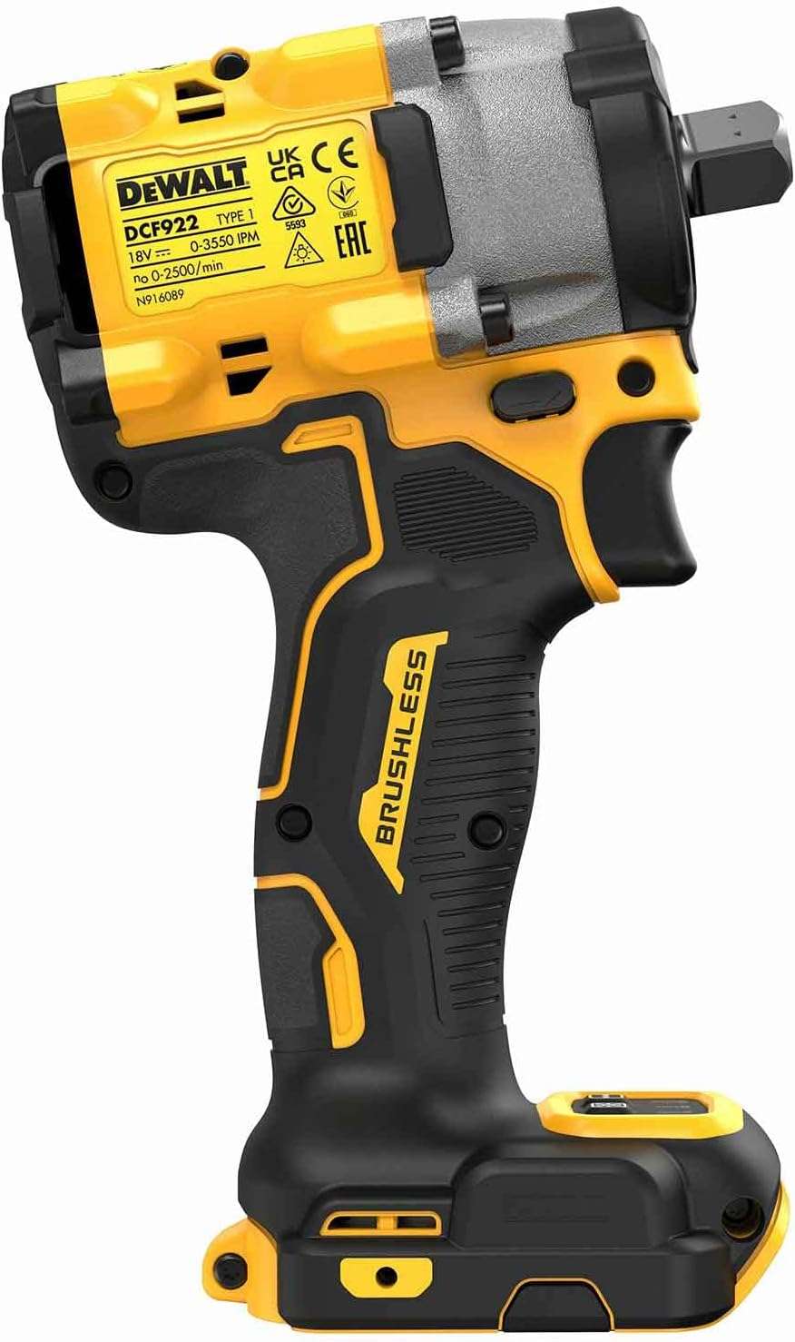 Avvitatore ad Impulsi 18V XR, attacco 1/2", senza batteria - Dewalt DCF922NT-XJ