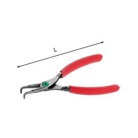 Pinze a becchi L. 130mm piegati a 90 per anelli elastici 12-25mm - Usag 127 PN