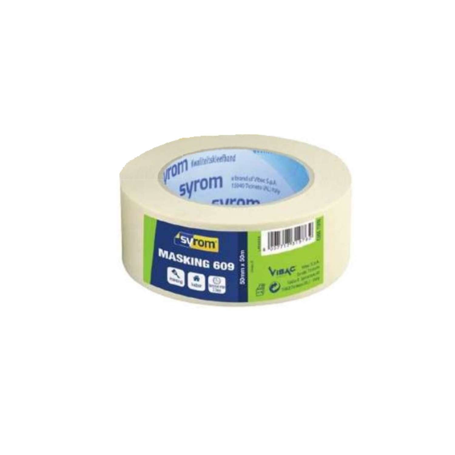 Nastro carta Masking 609 avorio e giallo 45mt x 50mm - Syrom 11693