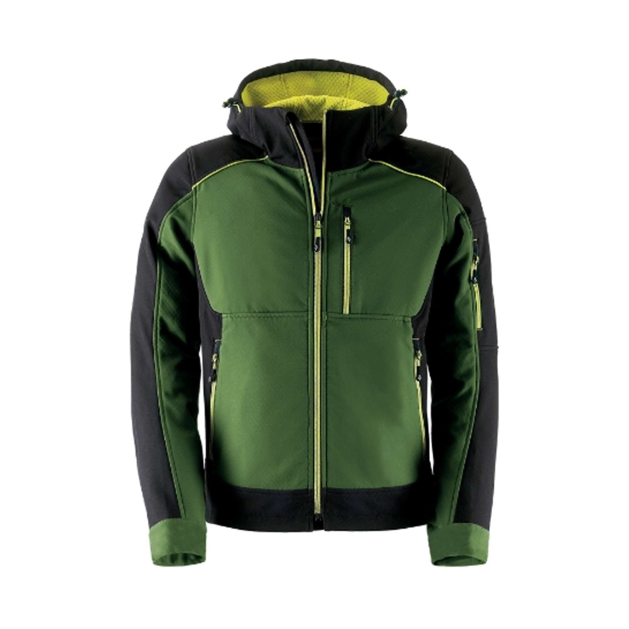 Giacca da lavoro tecnica softshell Dynamic Verde/Nero - Kapriol