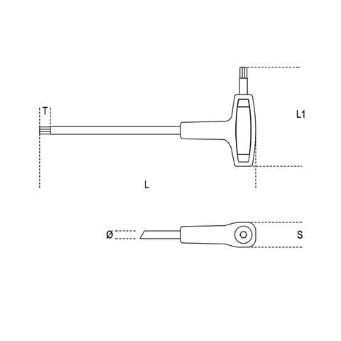 Chiavi maschio piegate con impugnatura per viti con impronta Torx - Beta 97TTX