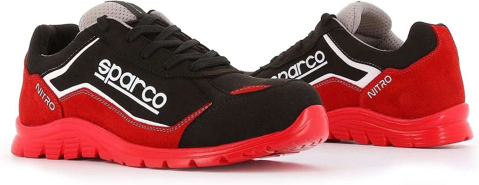 Sparco Scarpa da lavoro Antinfortunistica Unisex Rosso Nero - Nitro-S3 SRC 07522